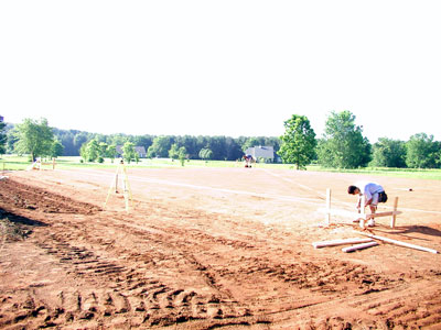 Setting batter boards