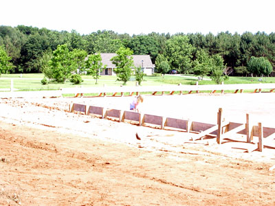 Outer Form boards for foundation