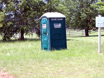 Temp Toilet for workers oniste...