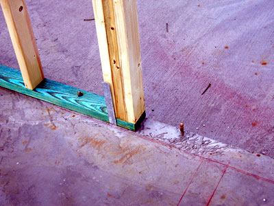 Anchor bolts and straps...