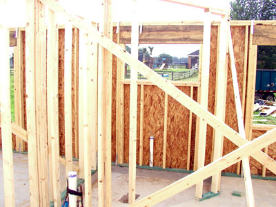 Master Bath shower Framing...