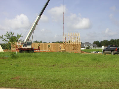 The crane is about $105 dollars an hour to use ... well worth it..