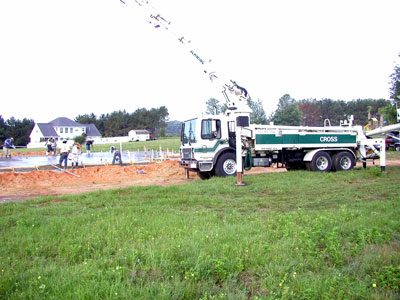 Concrete pumper truck...