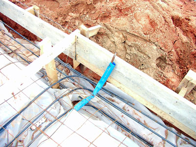 Rebar placement and intersection splice..