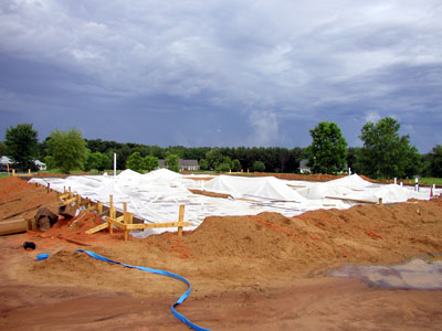 Placing the Visquine over the pad...