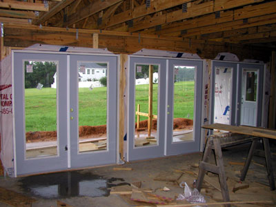 The 3 french doors in the great room....