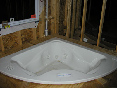 The new whirlpool tub...