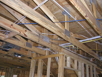 Spider web of electric wire..