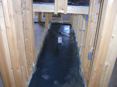 The sump area...