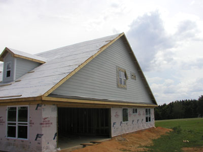 West end of the house...