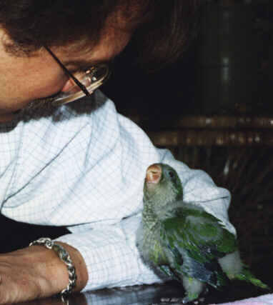 Jim Carr & Beaker:  mutual adoration