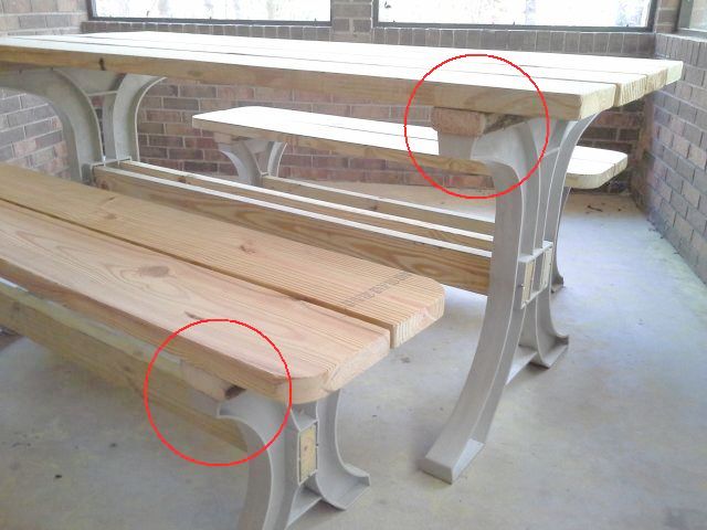 2x4basics picnic table
        with spacers for more height