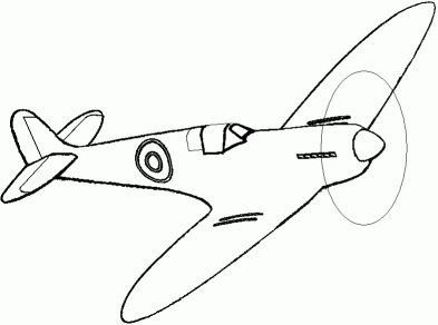 Spitfire Plane Coloring Pages